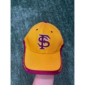 Florida State Seminoles FSU Baseball Cap YellowBurgundy Embroidered Logo Adjust